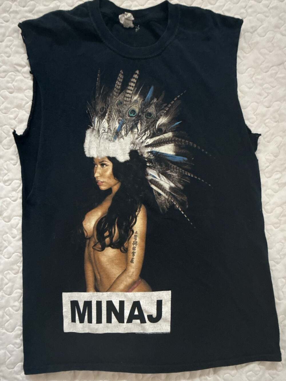 Nicki Minaj The Pinkprint Tour Black Cut-Off Sleeveless Band T-Shirt